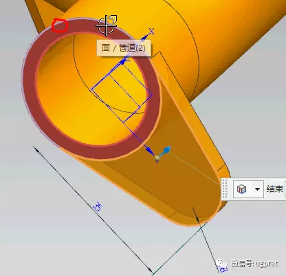 NX10实例教程——弯管底座（草图绘制平面为异向面时，方向处理）的图26
